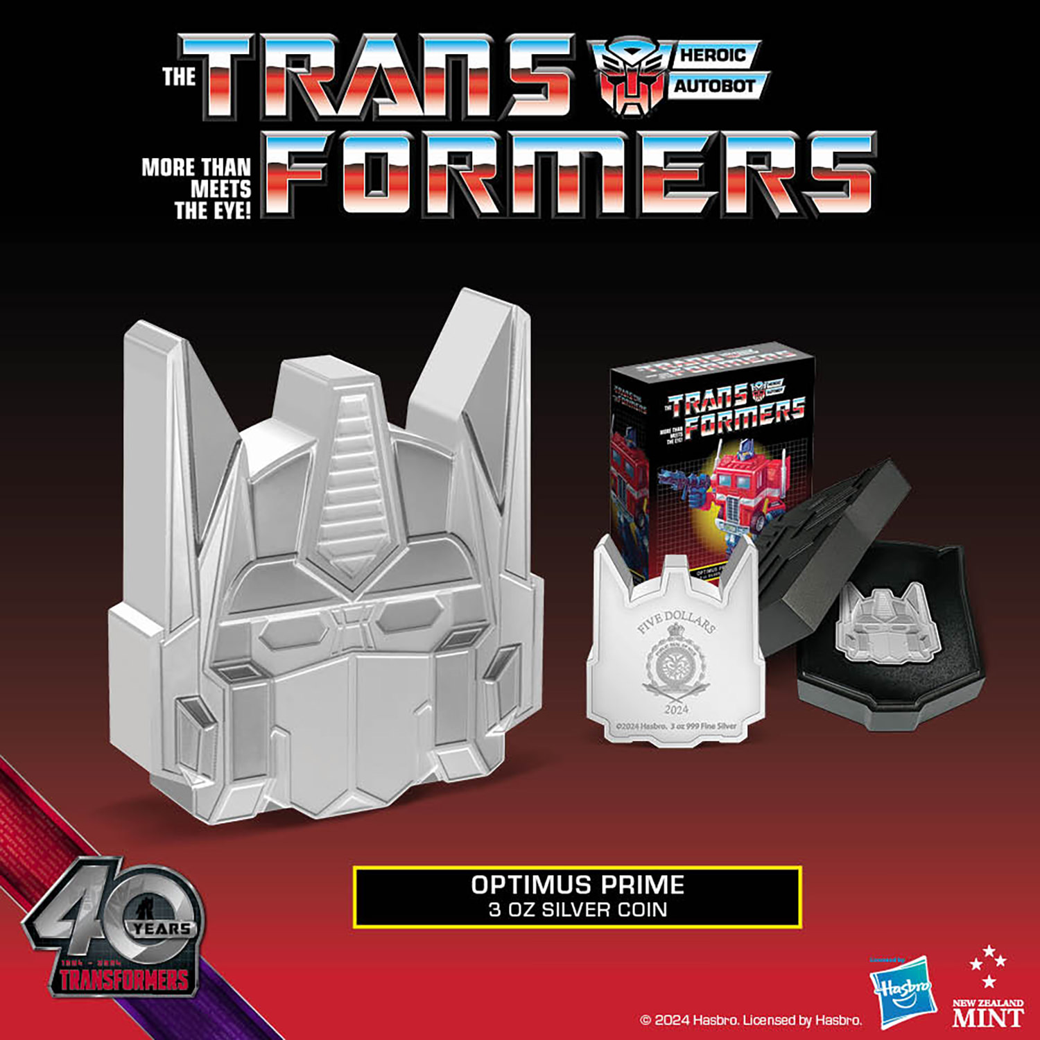 Optimus Prime 3oz Silver Coin
