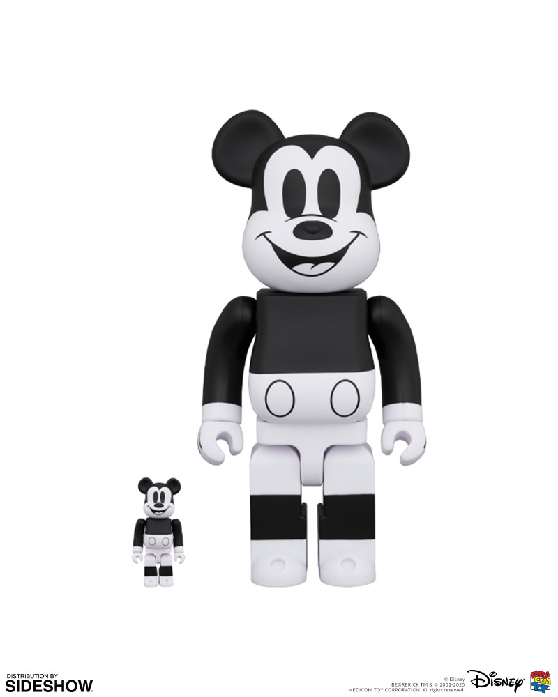 Be@rbrick Mickey Mouse (Black & White 2020 Version) 100% & 400%
