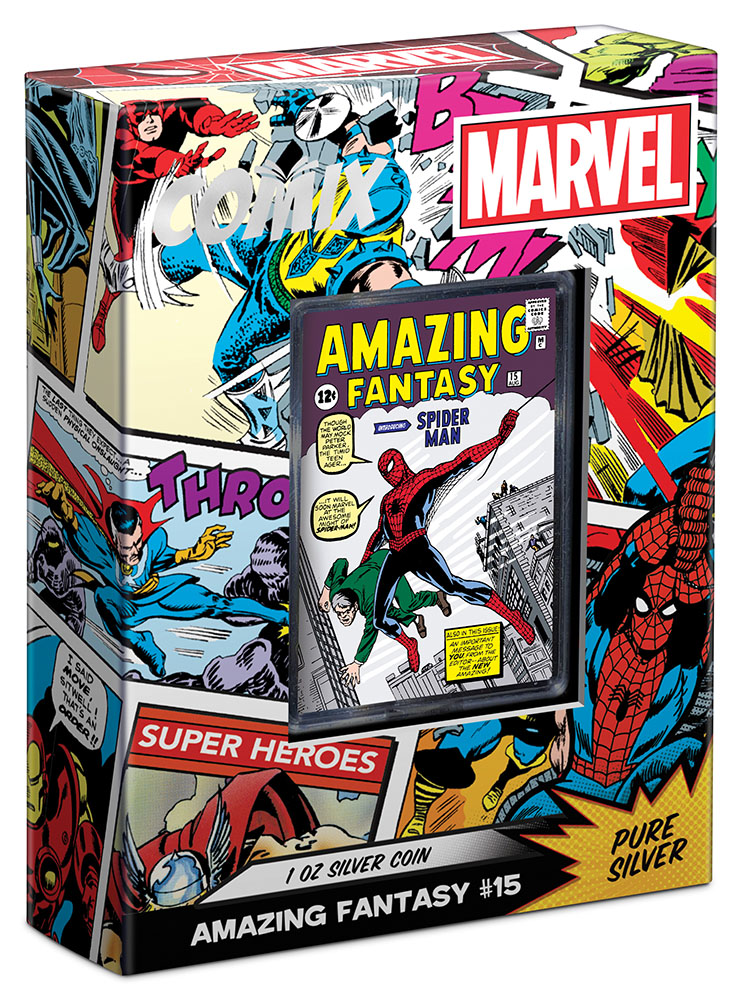 Marvel Amazing Fantasy #15 1oz Silver Coin
