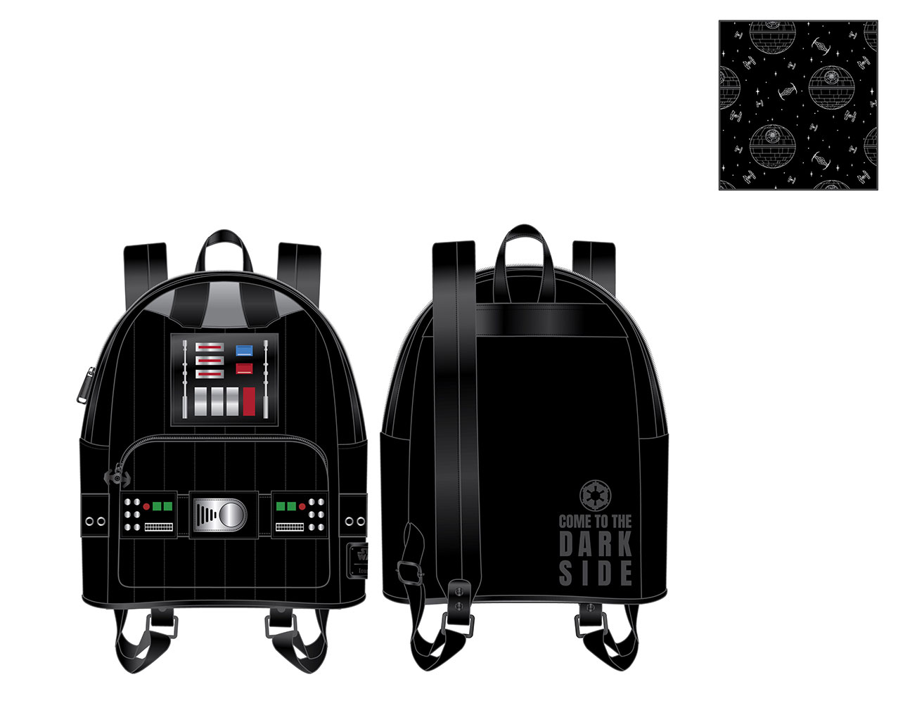 Darth Vader Light-Up Cosplay Mini Backpack