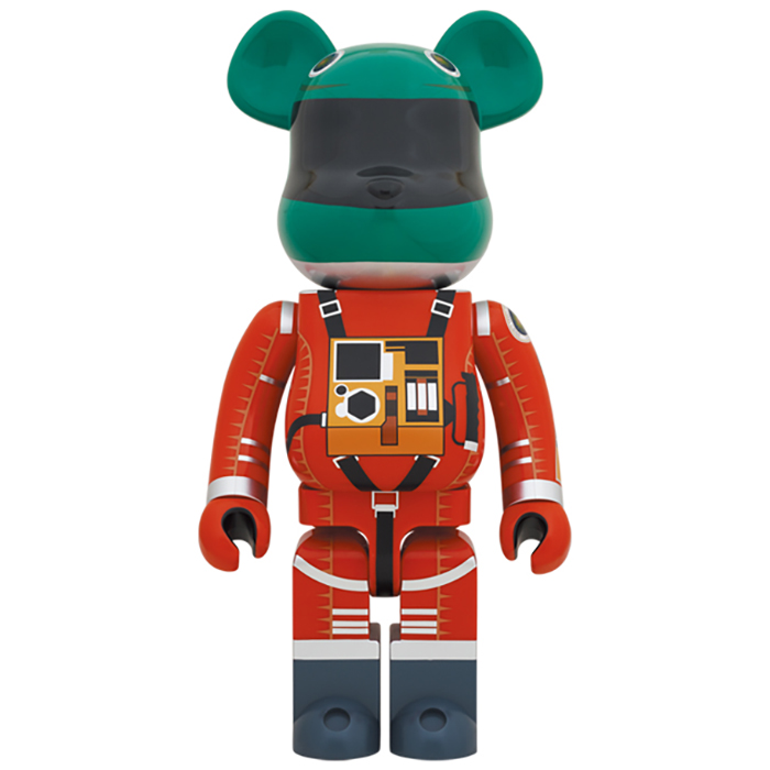 Be@rbrick Space Suit Green Helmet & Orange Suit Ver. 1000%
