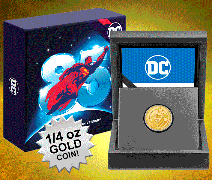 Superman 85th Anniversary ¼oz Gold Coin