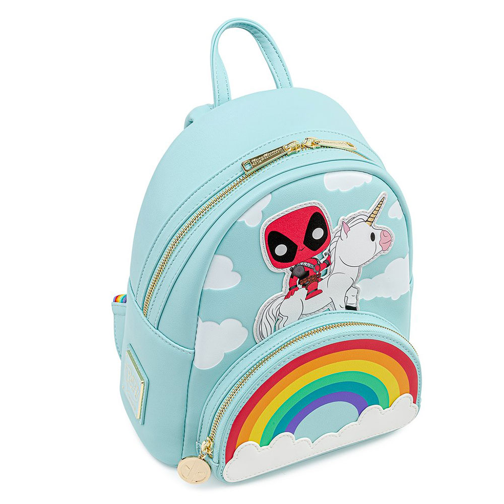 Deadpool 30th Anniversary Unicorn Rainbow Mini Backpack