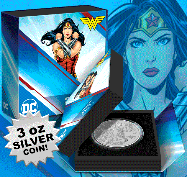Wonder Woman 3oz Silver Coin