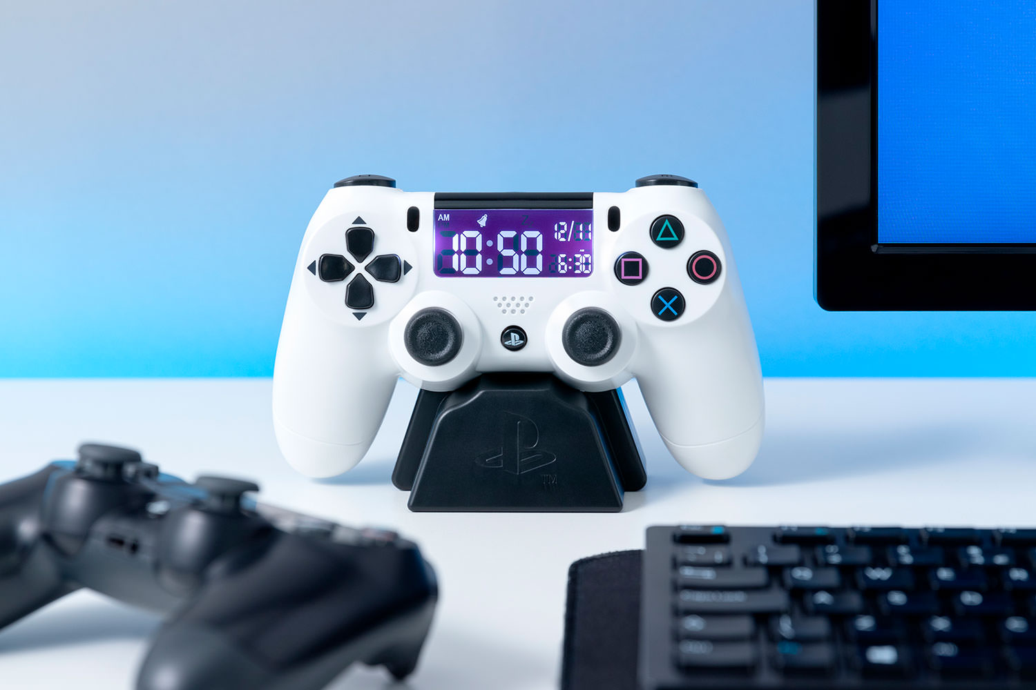 PlayStation White Alarm Clock