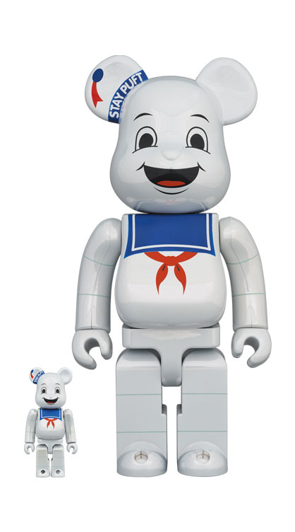 Be@rbrick Stay Puft Marshmallow Man (White Chrome Version) 100% & 400%