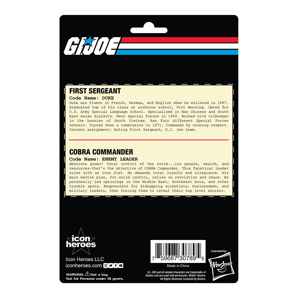 Duke x Cobra Commander Pin Set