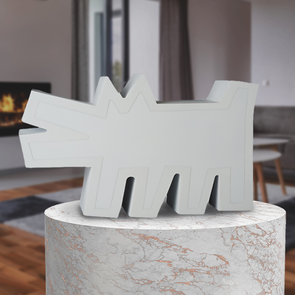 Keith Haring Barking Dog (White Version)
