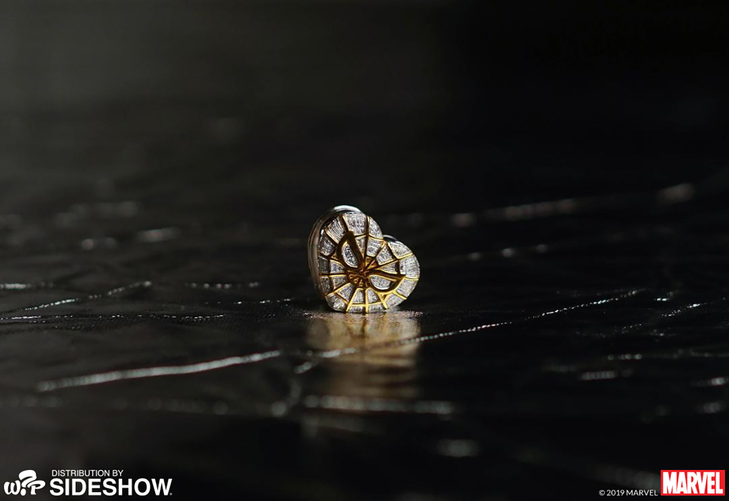 Spider-Heart Silver and Gold Bead - Large