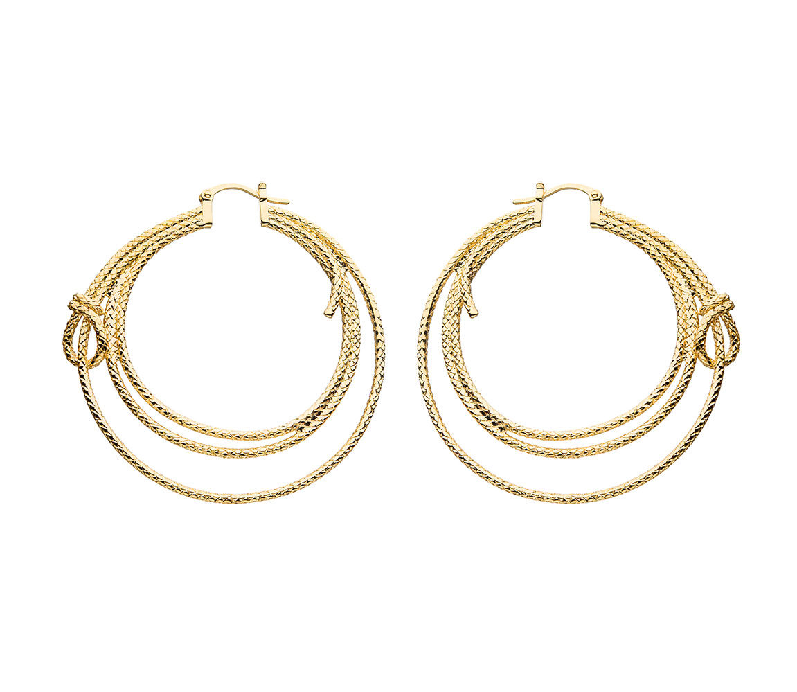 Wonder Woman Lasso Hoop Earrings (Gold)