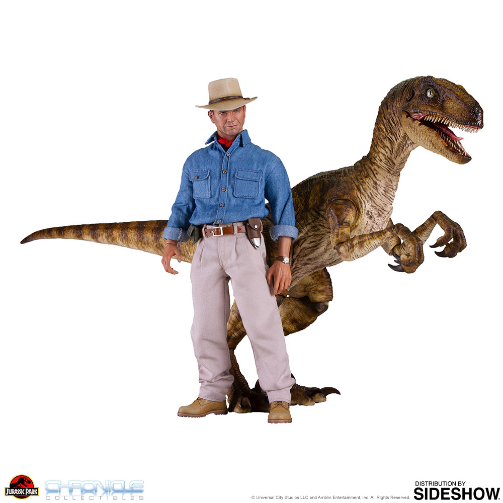 Dr. Alan Grant and Velociraptor