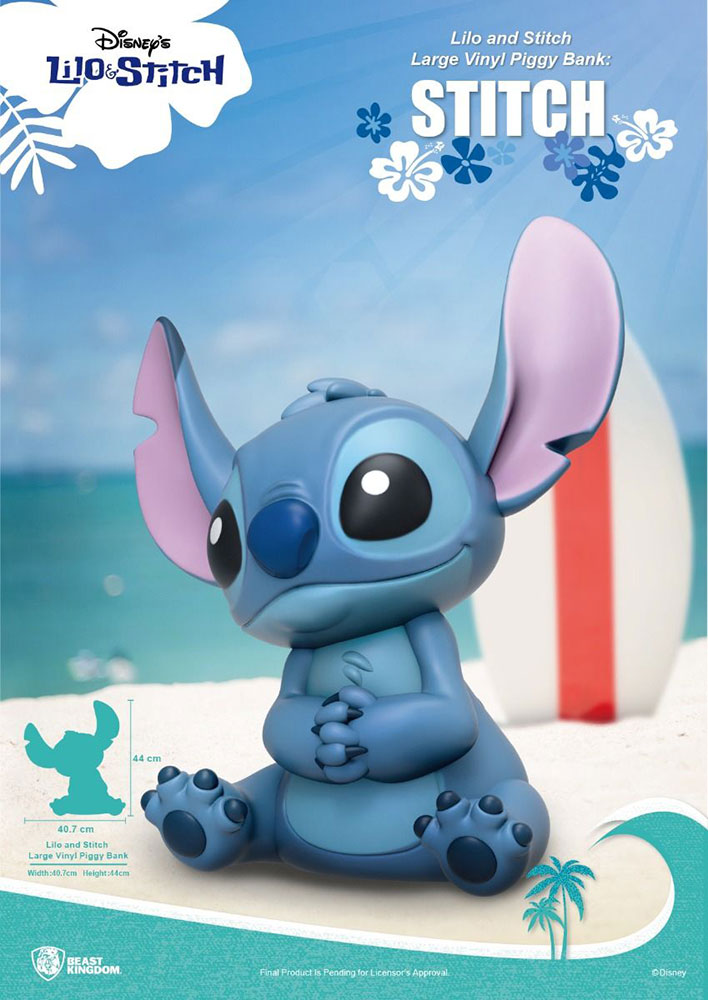 Stitch Large Vinyl Piggy Bank