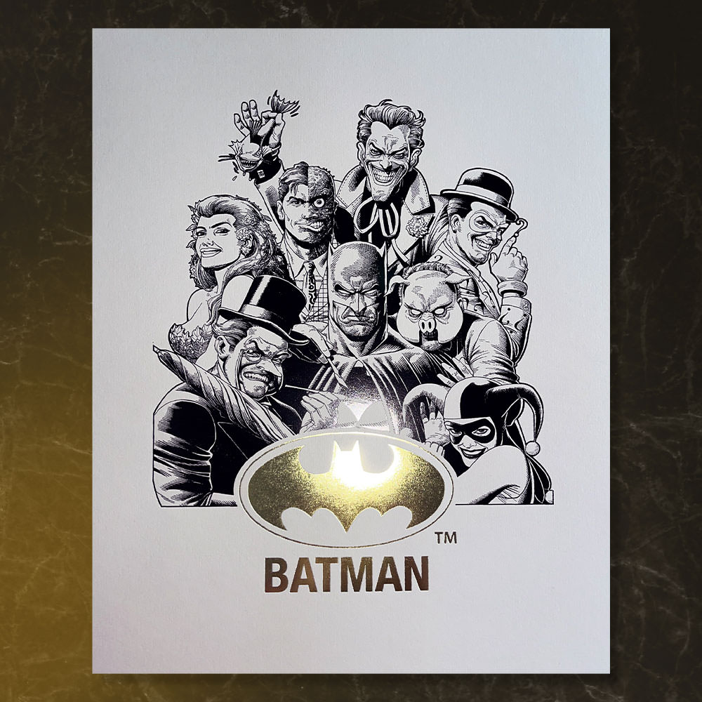 Batman™ Team Foil Letterpress Poster