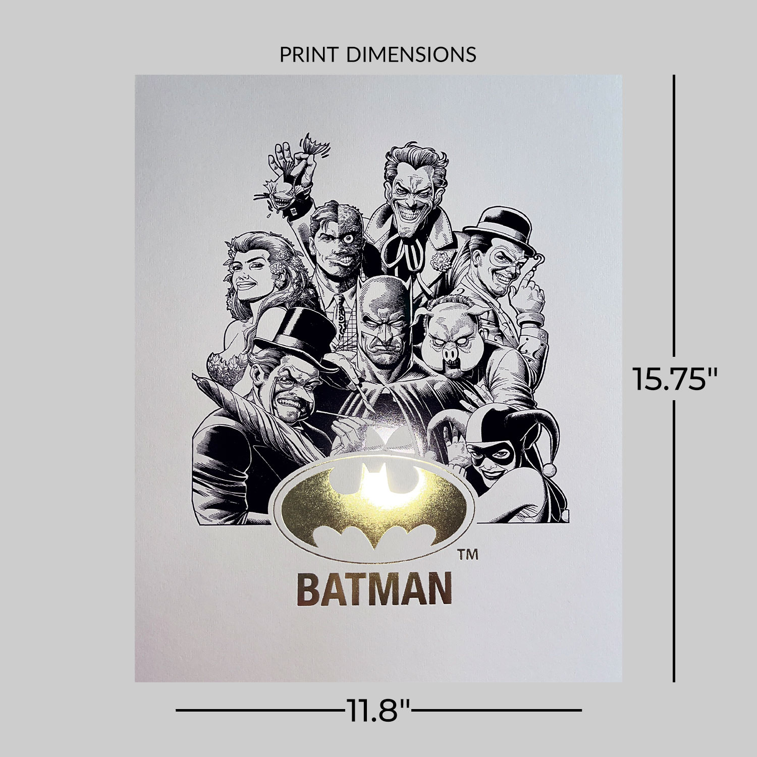 Batman™ Team Foil Letterpress Poster
