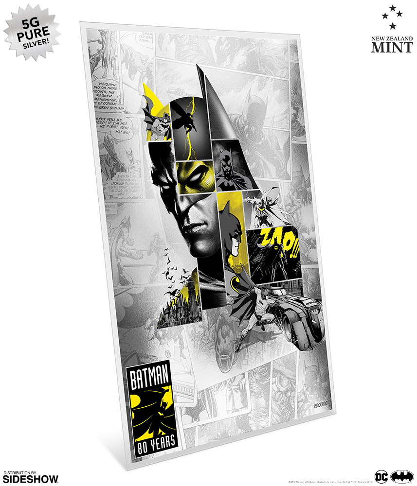 Batman 80th Anniversary 5g Silver Coin Note