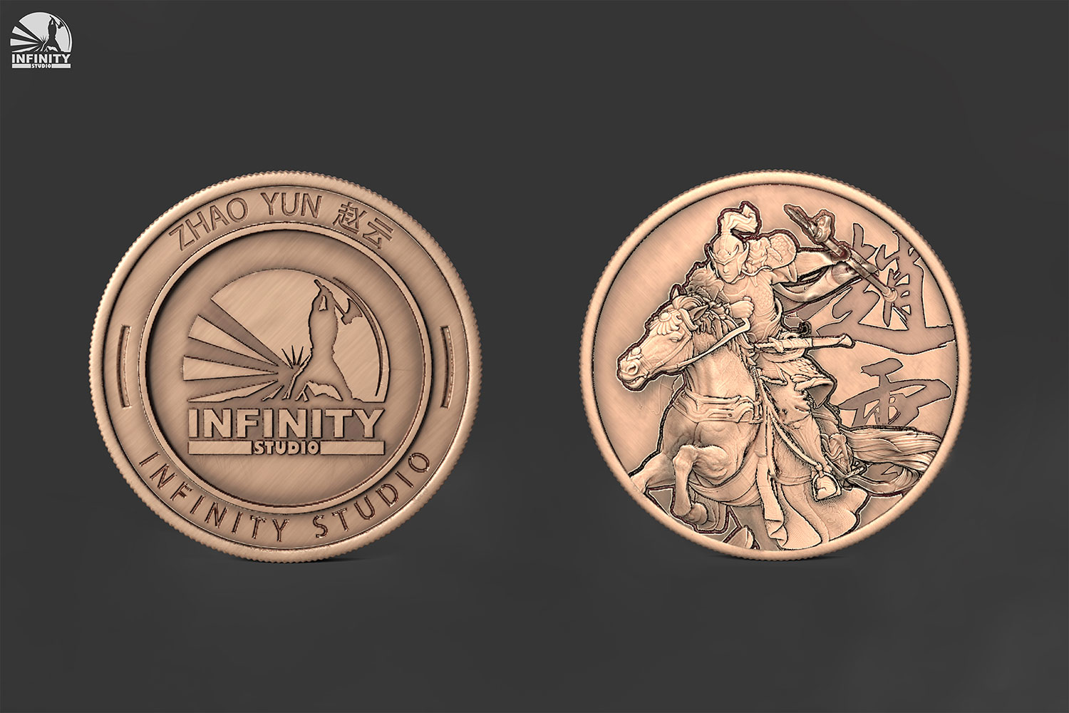 Three-Kingdoms Generals Zhao Yun Bronzed Edition