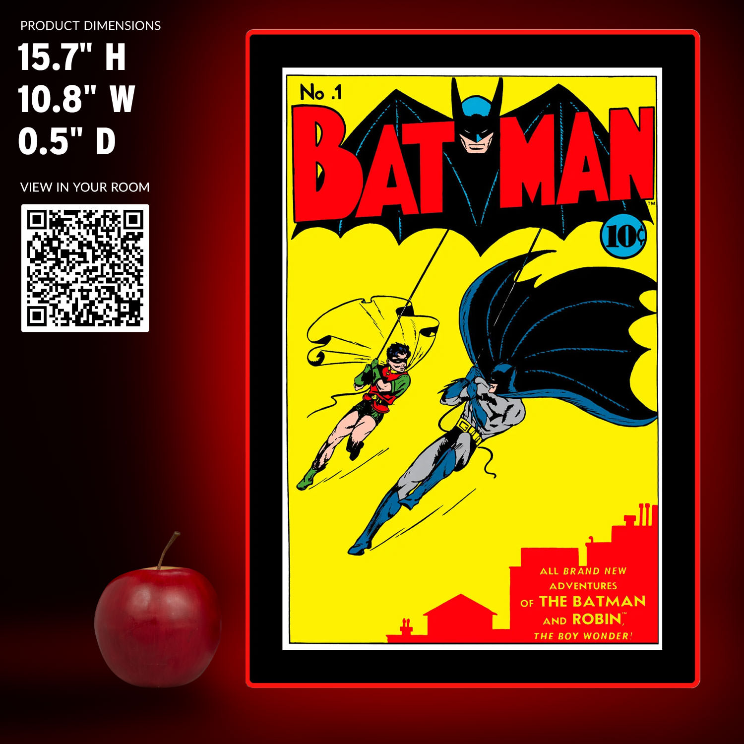 Batman No. 1 Mini Poster Plus LED Illuminated Sign