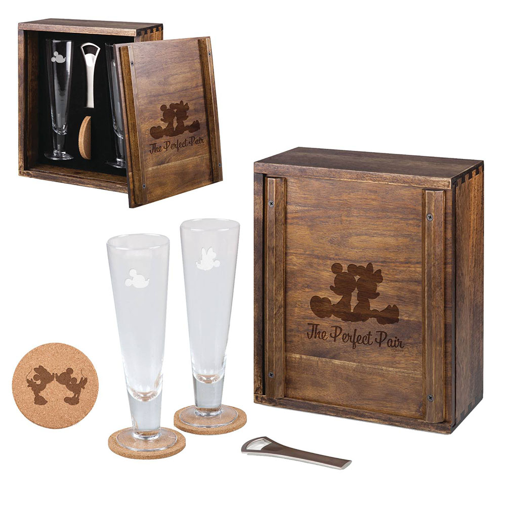 Mickey and Minnie Beverage Glass Set