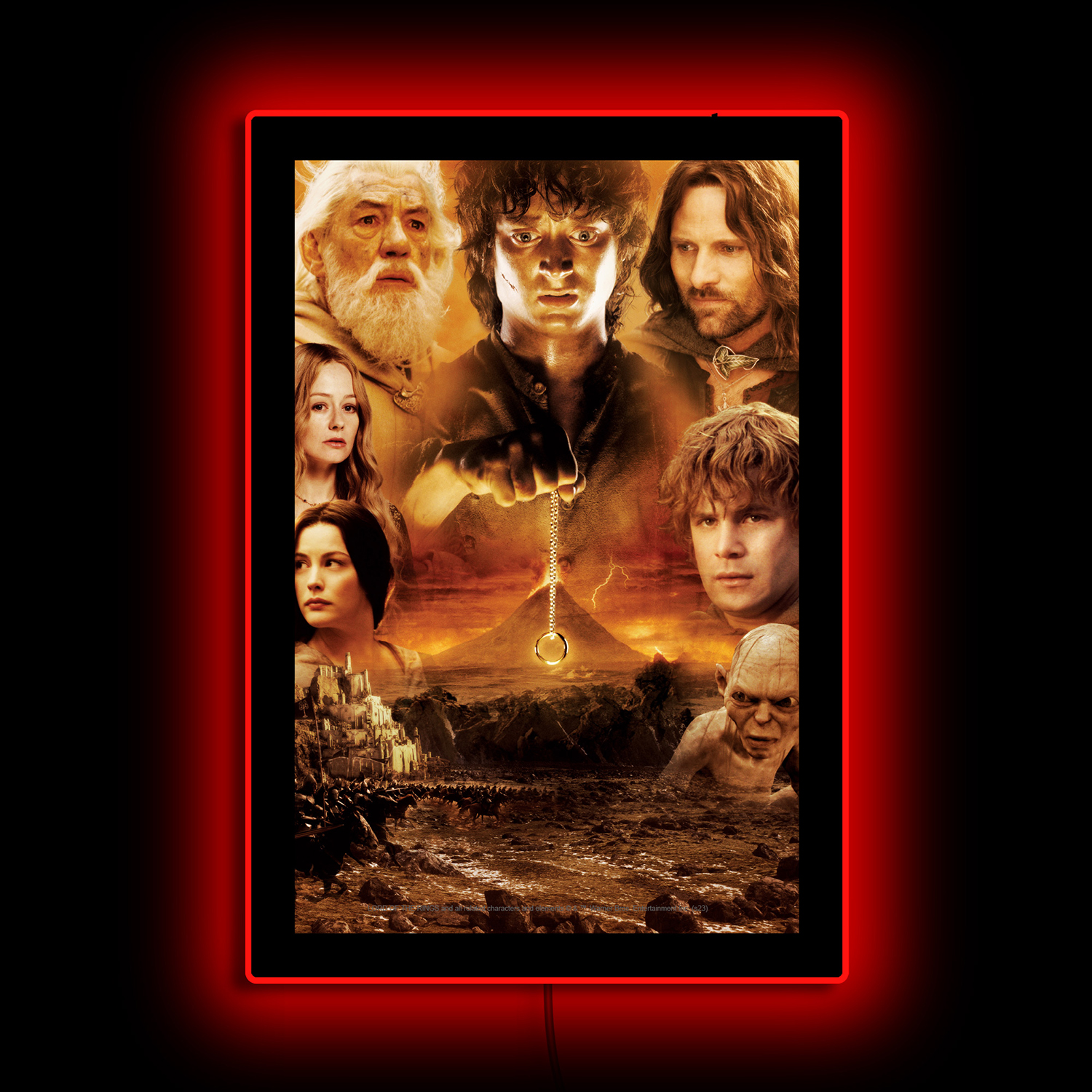 Lord of the Rings Fellowship - LED Movie Mini-Poster