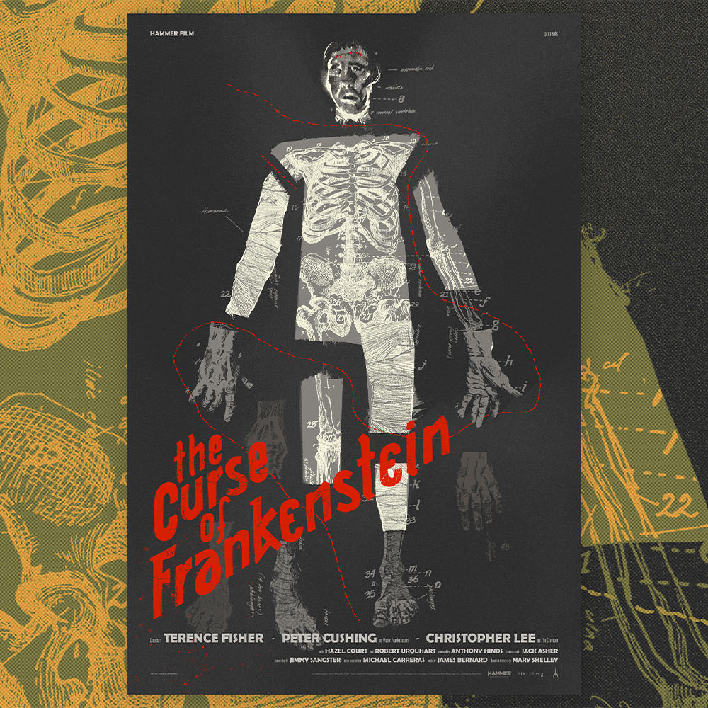 The Curse of Frankenstein Screenprint