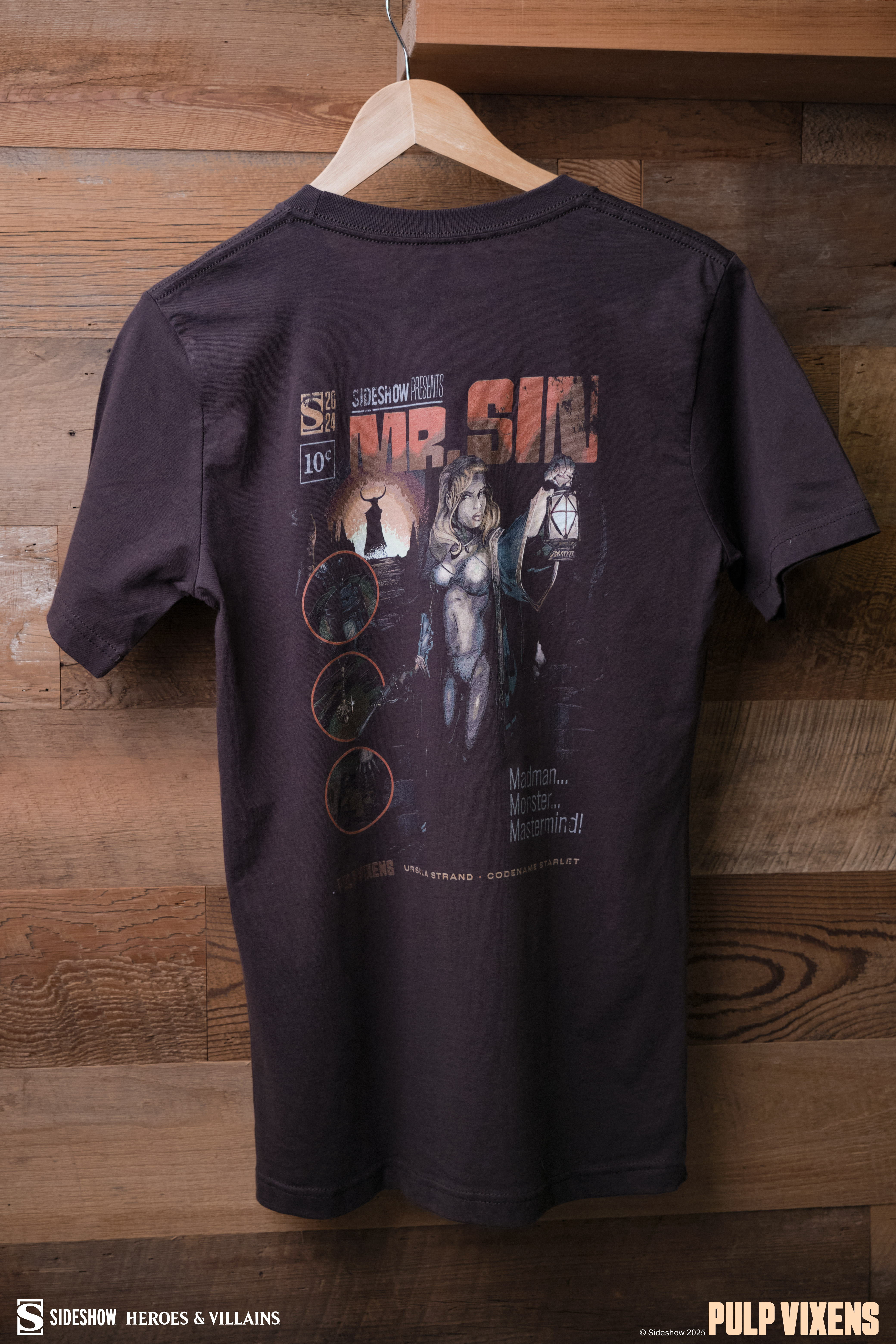 Pulp Vixens: Mr. Sin T-Shirt (Brown)
