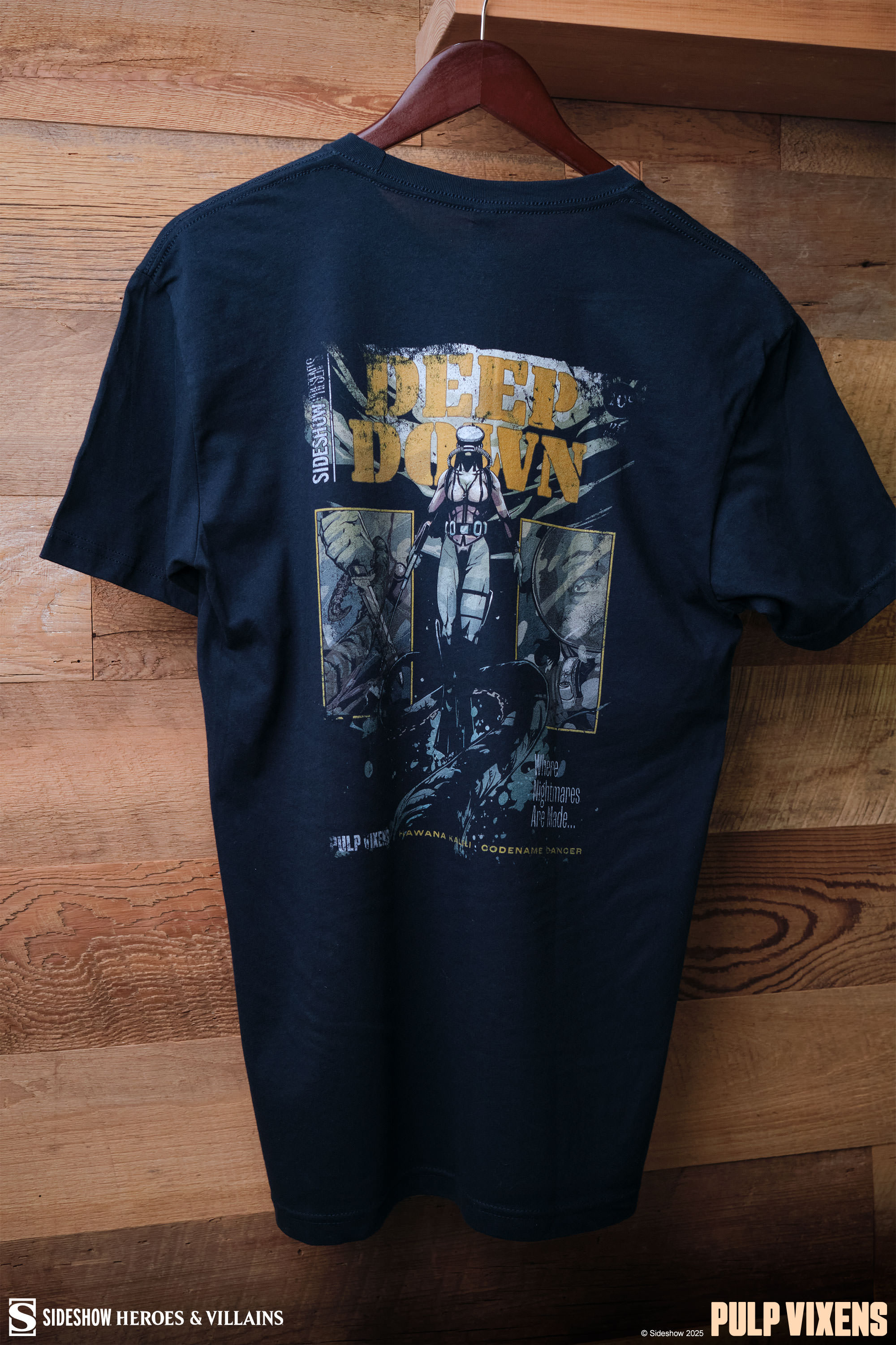 Pulp Vixens: Deep Down T-Shirt (Navy)