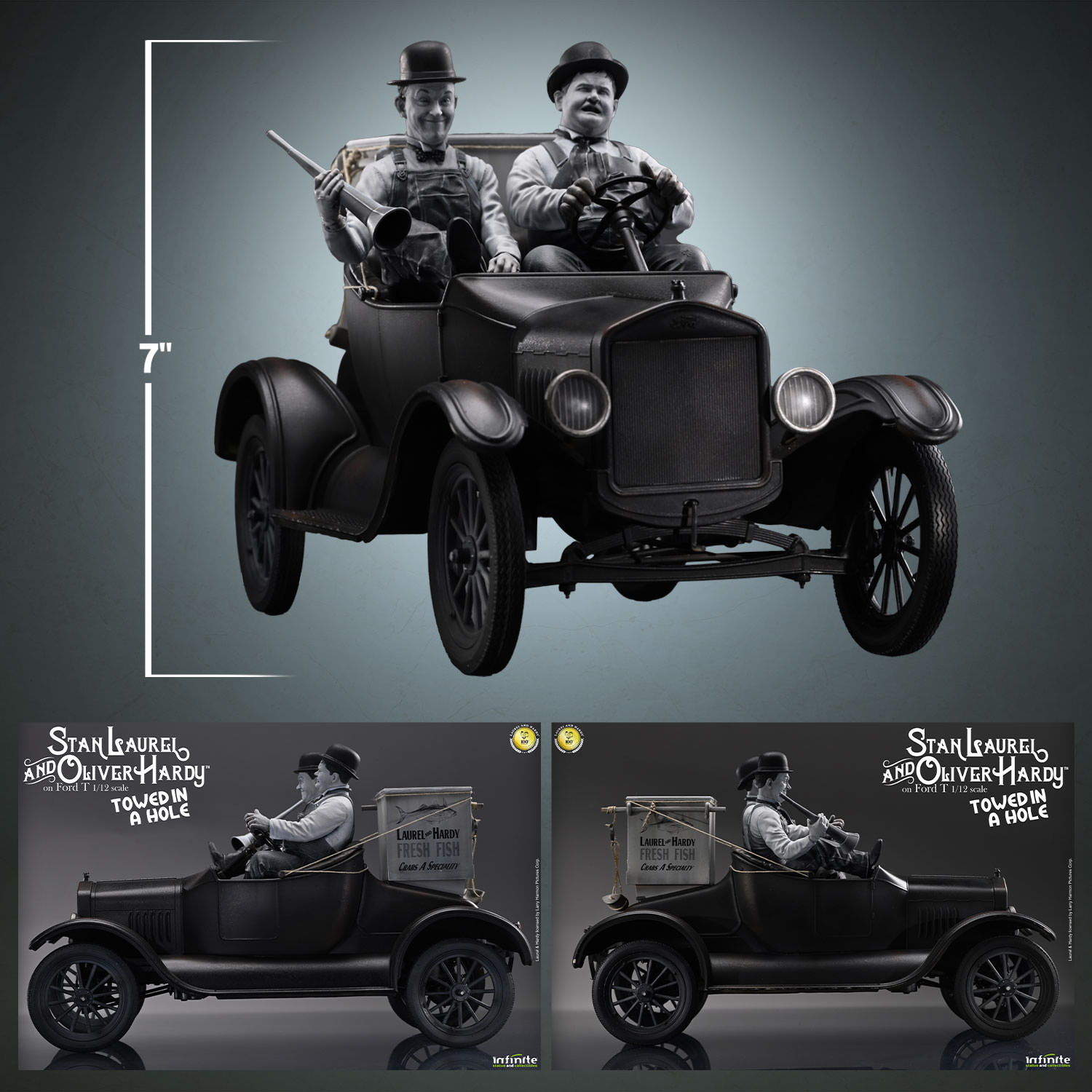 Stan Laurel & Oliver Hardy on Ford T