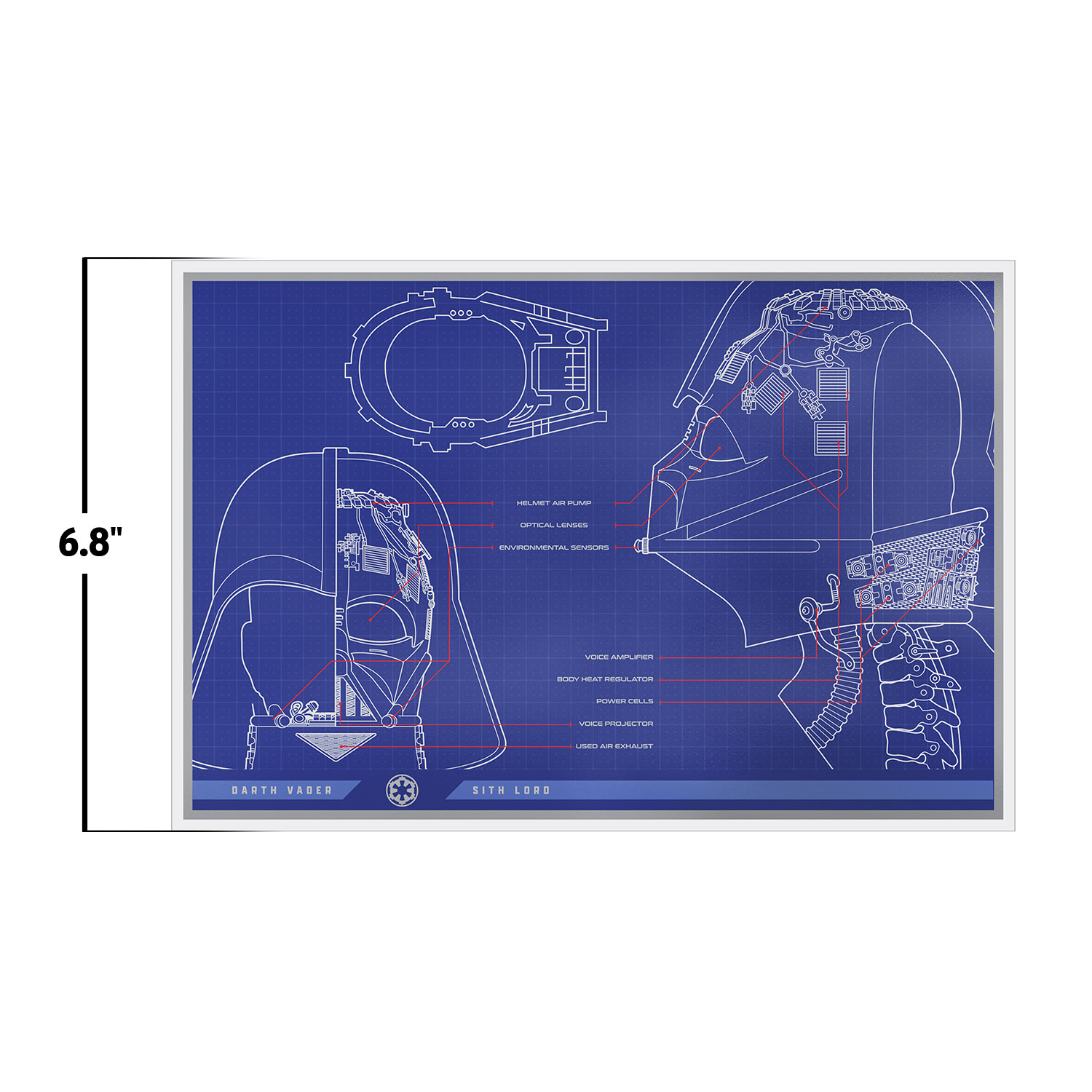 Darth Vader Helmet™ Blueprint Foil