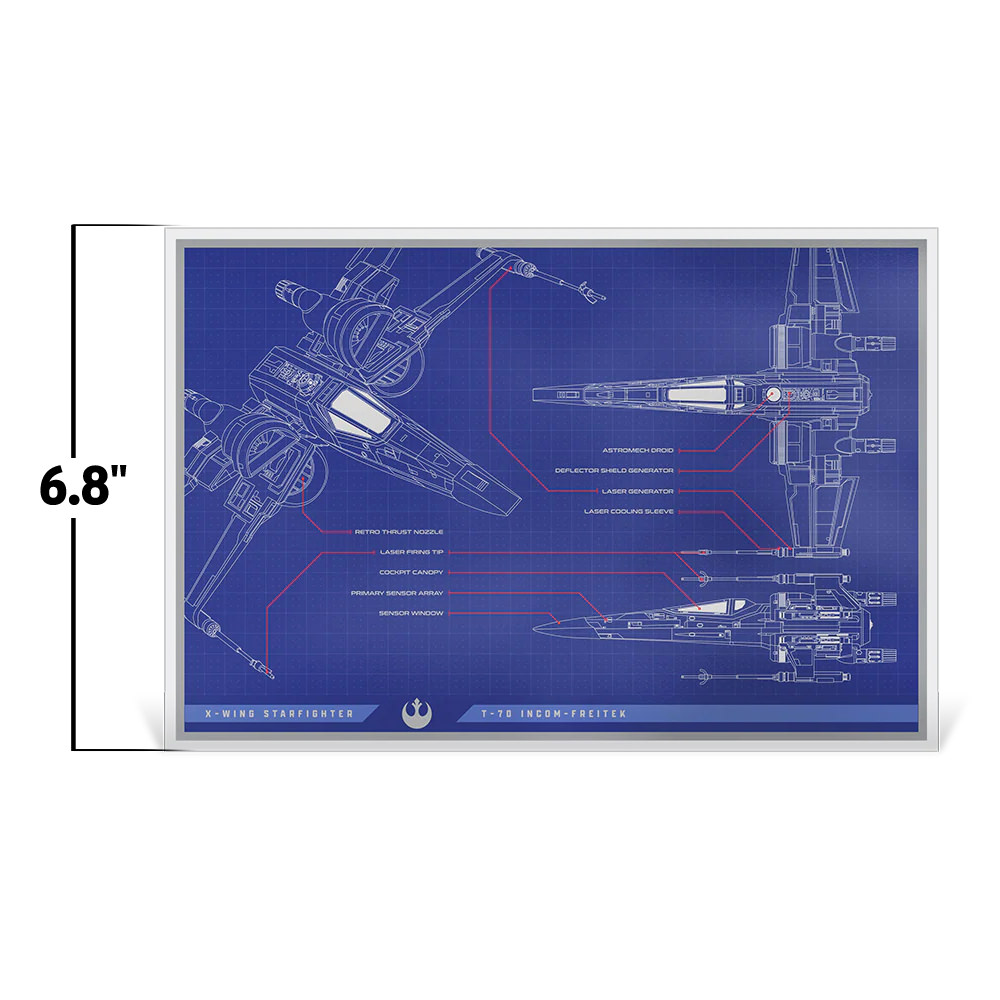 X-Wing T-70™ Blueprint Foil