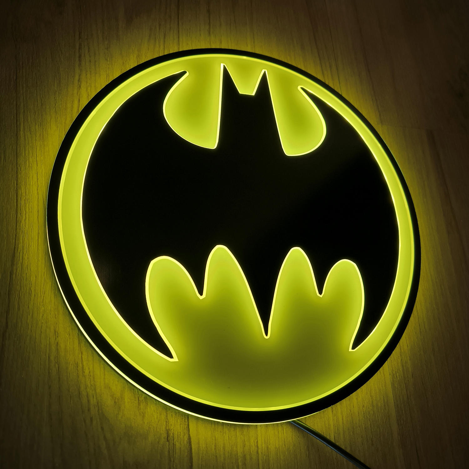 Vintage Batman LED Logo Light (Circular)