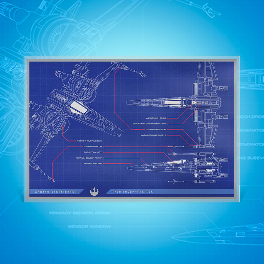 X-Wing T-70™ Blueprint Foil