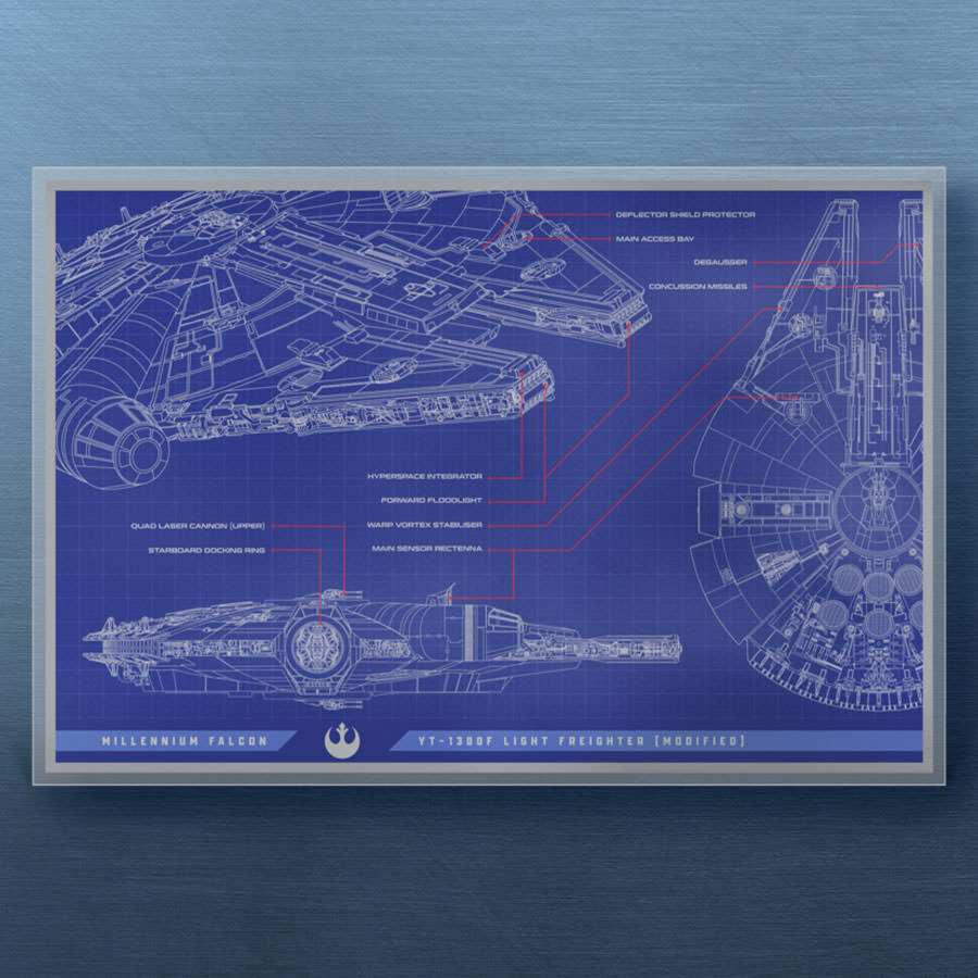Millennium Falcon™ Blueprint Foil