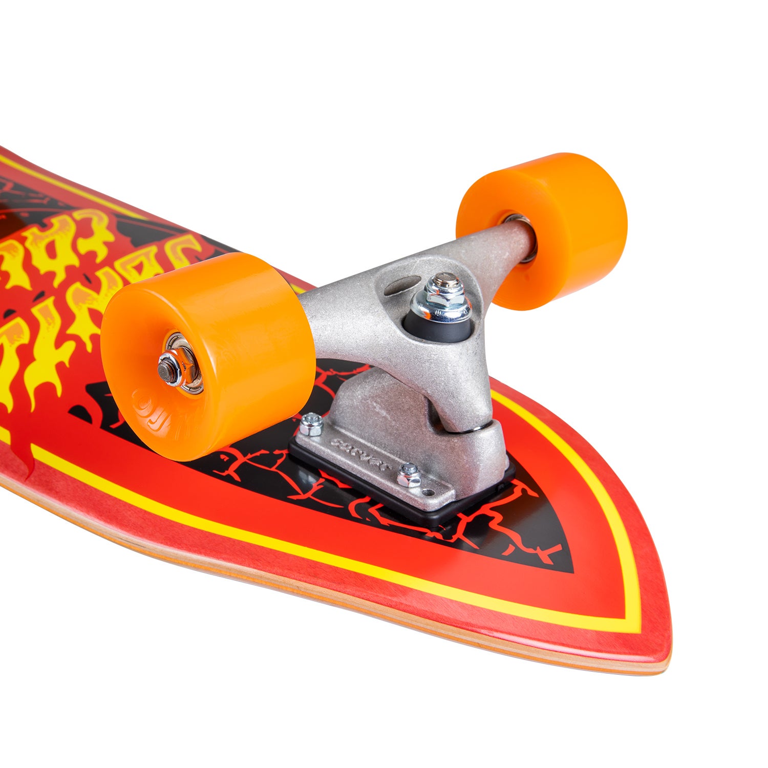 Flame Dot Shark Carver Surfskate 9.85