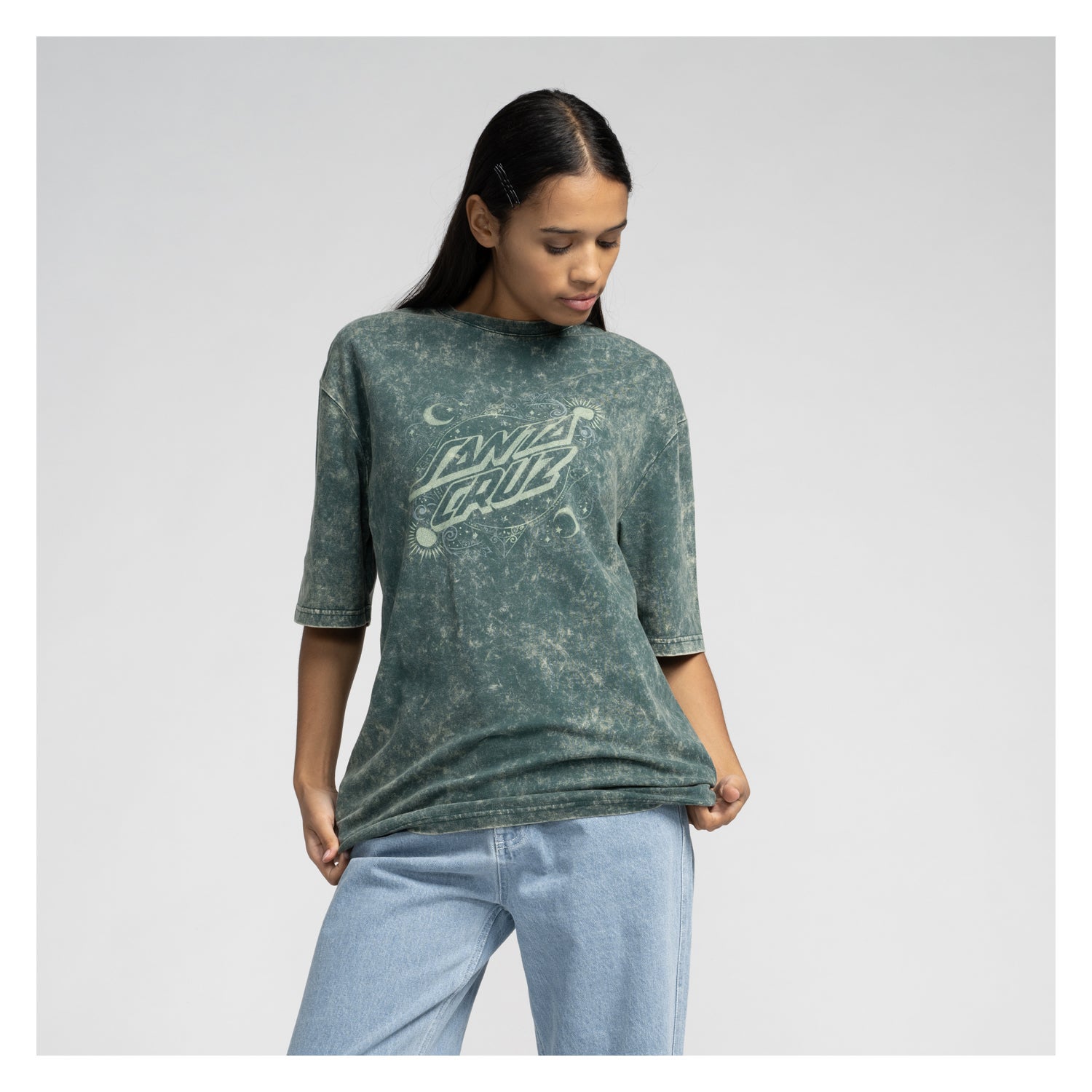Ornate Dot Front Oversized T-Shirt