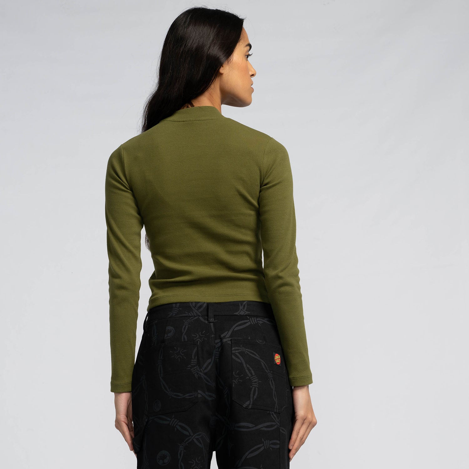 Opus Dot Mock Neck L/S Top