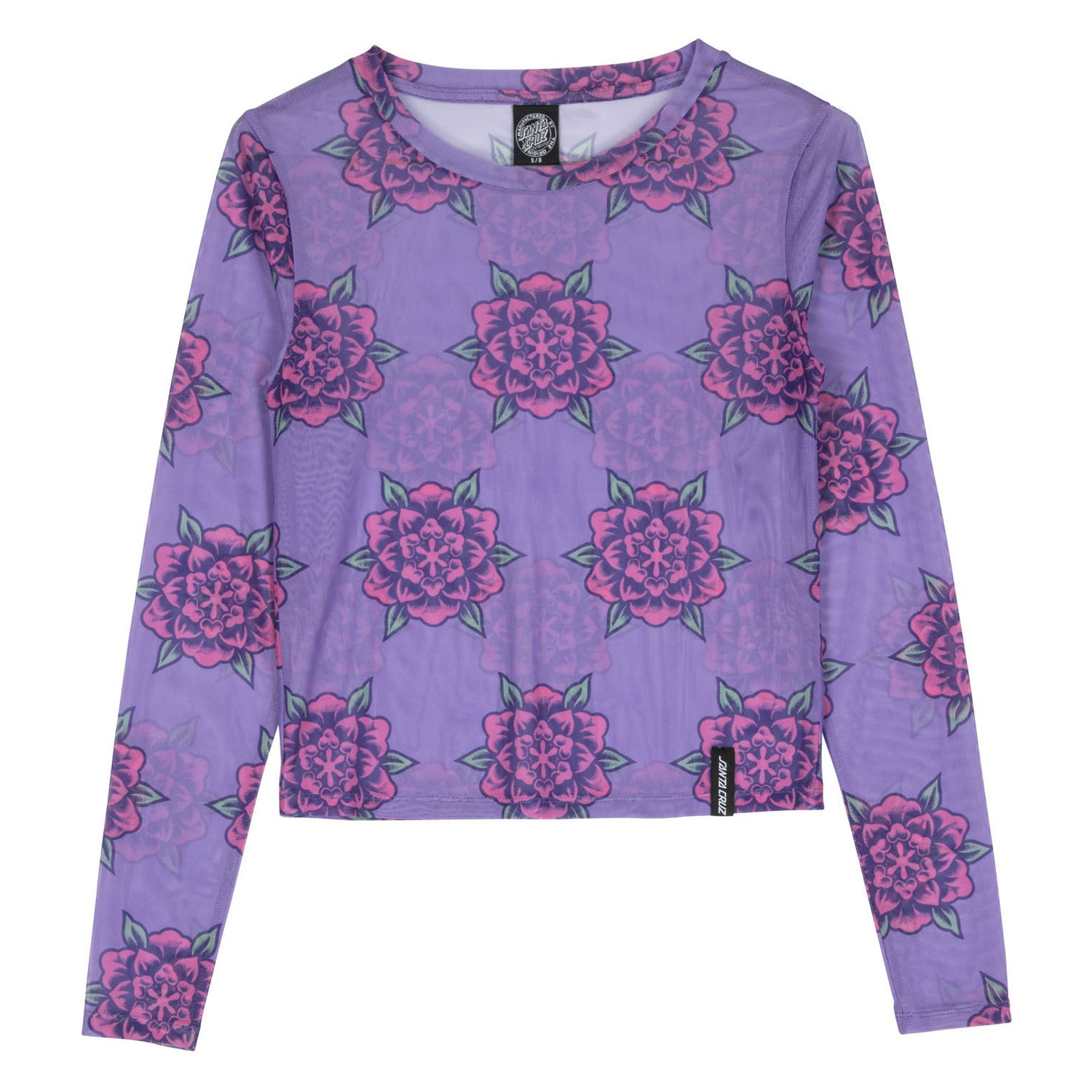 Strip Digi Mesh Top L/S Top