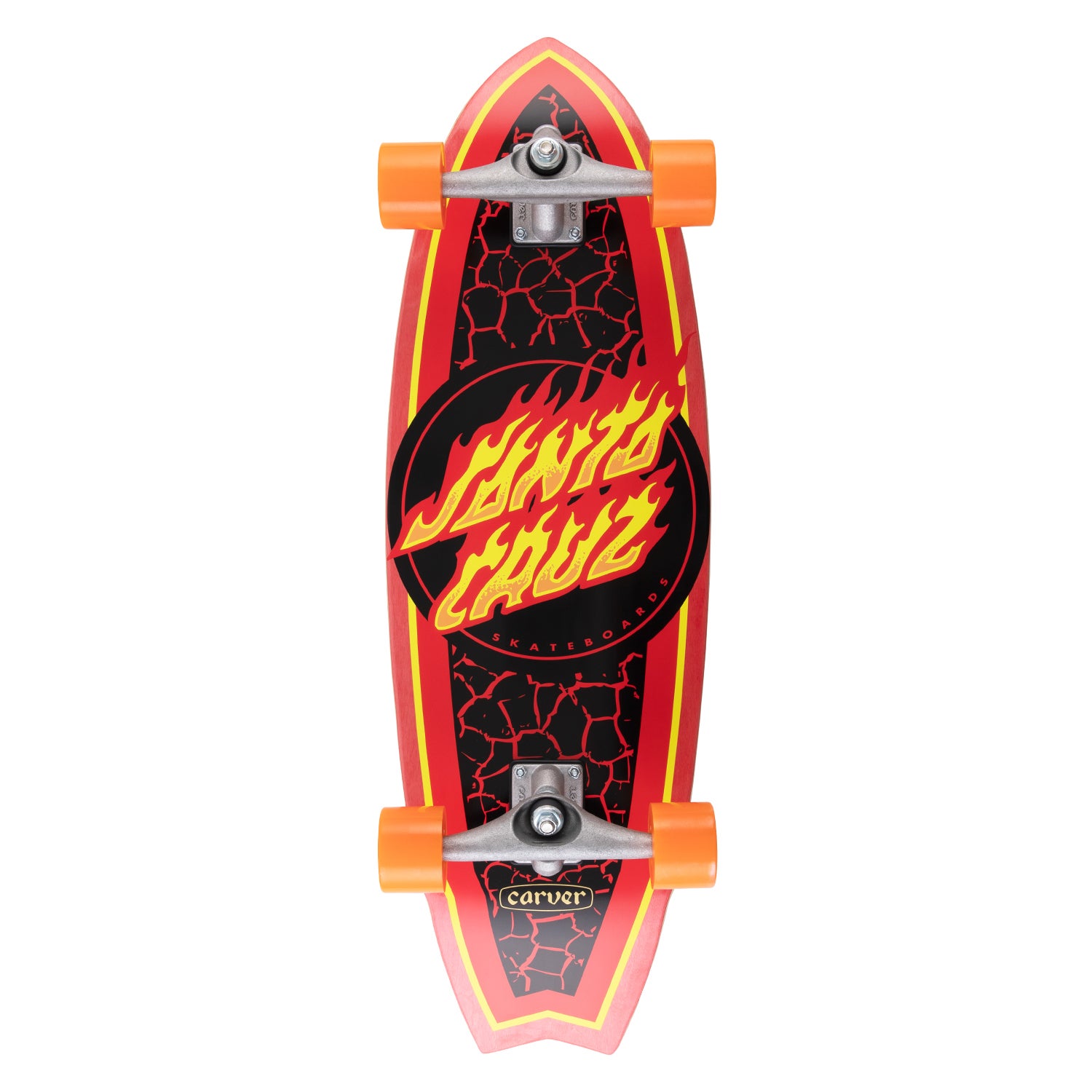 Flame Dot Shark Carver Surfskate 9.85