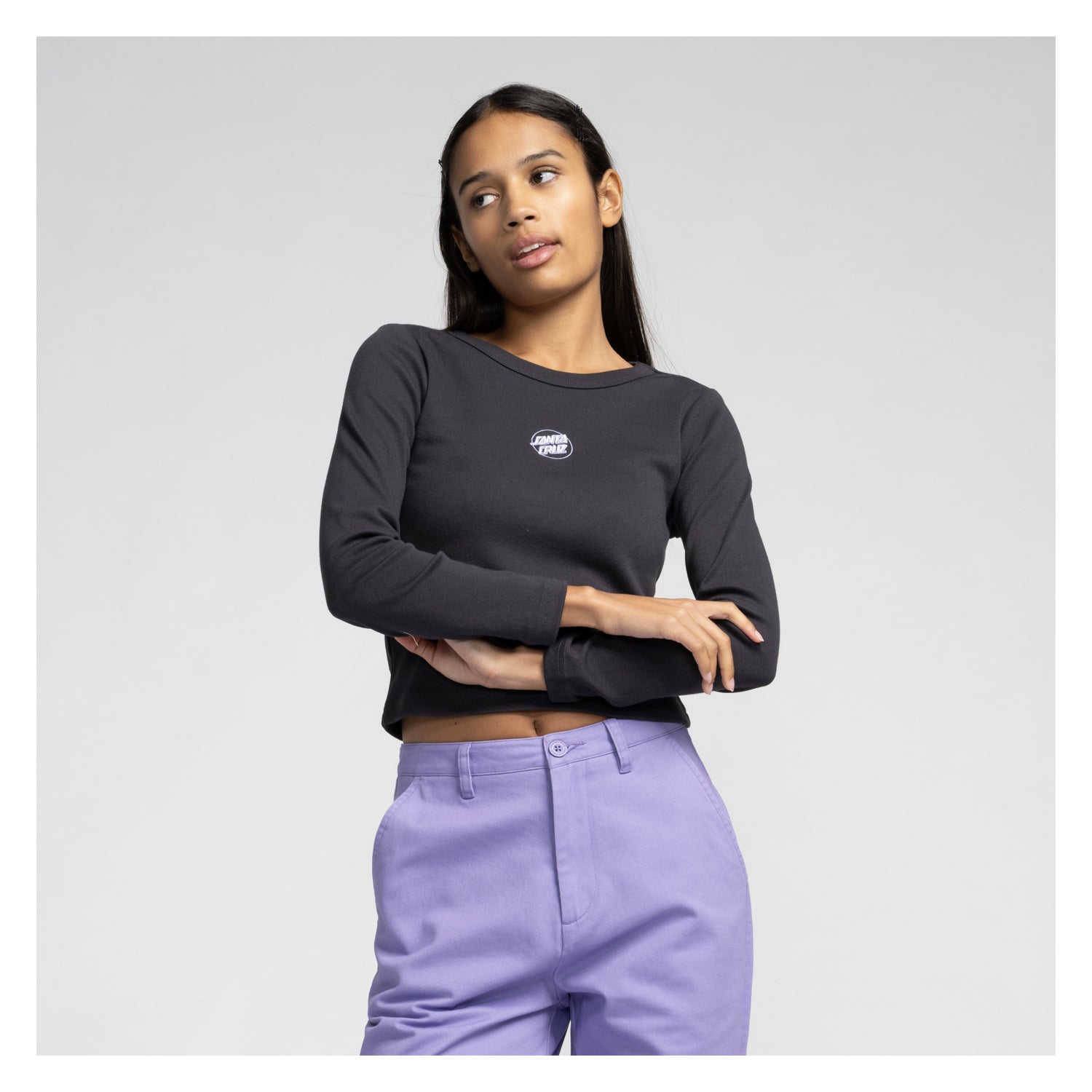 Partial Dot Emb L/S T-Shirt