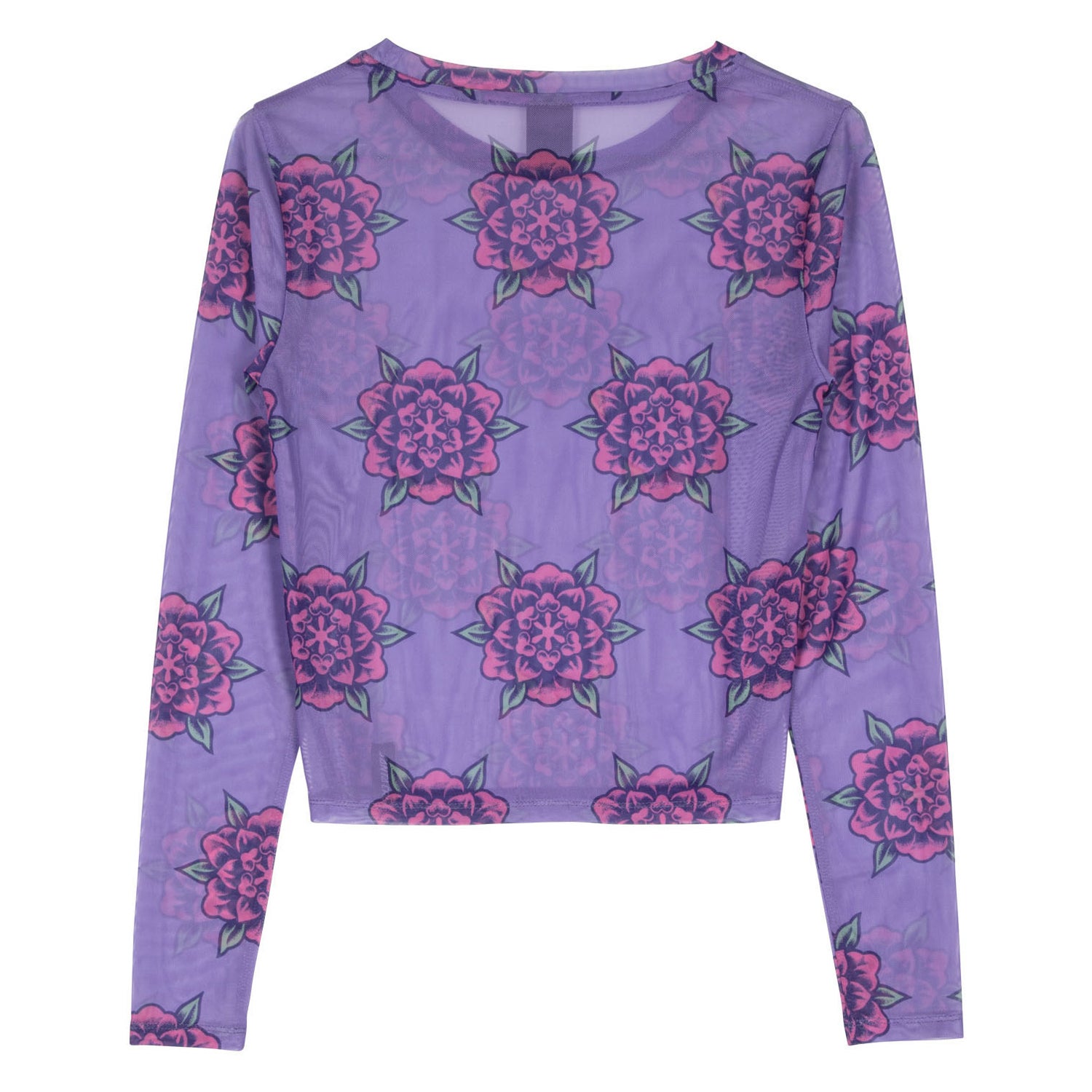 Strip Digi Mesh Top L/S Top