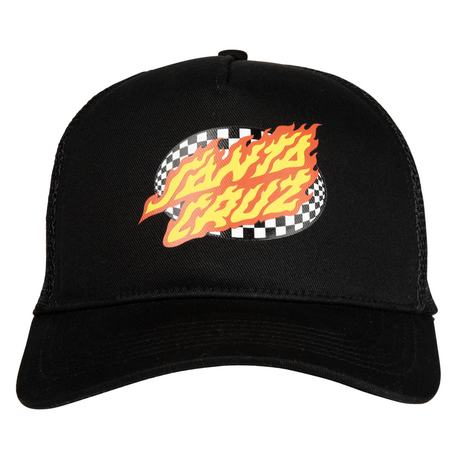 Oval Check Flame Meshback