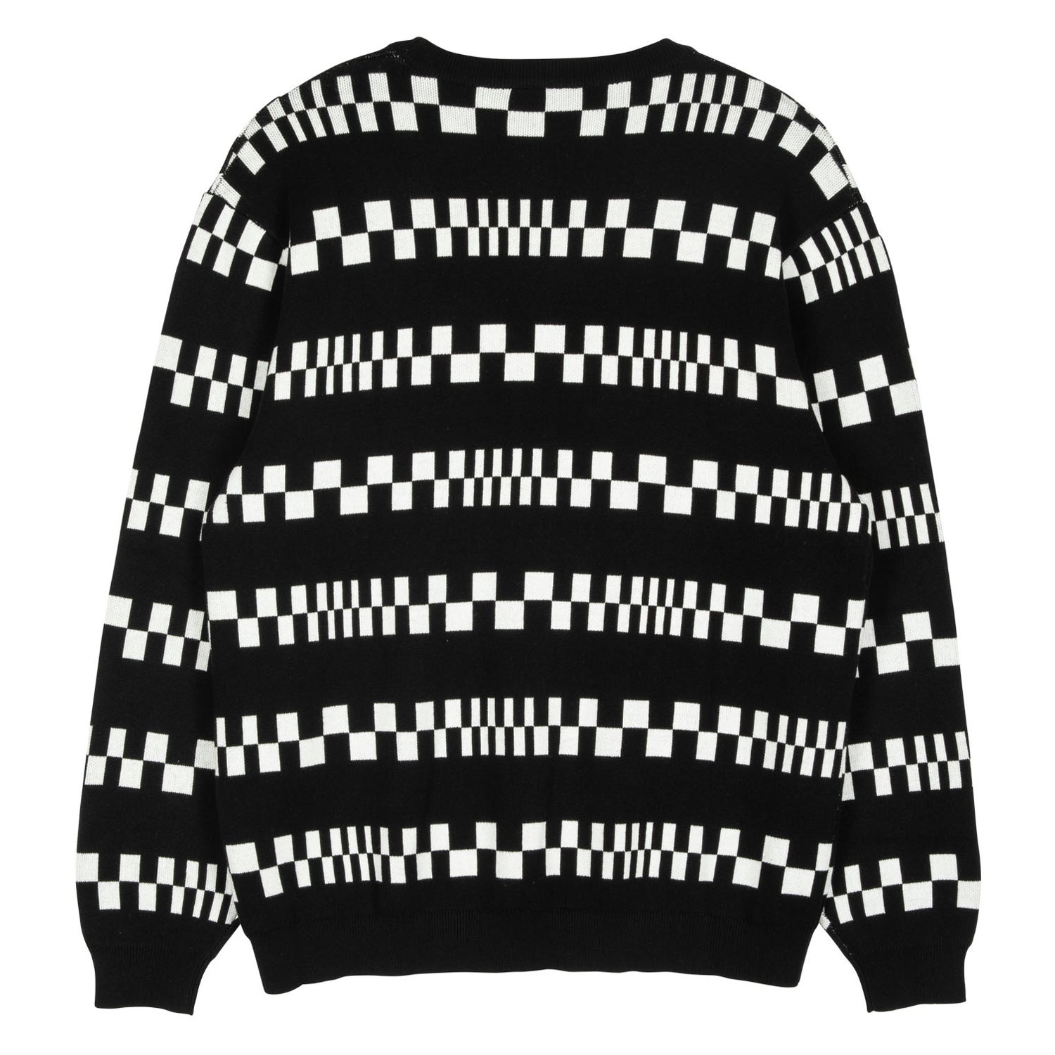 Check Stripe Knit Crew