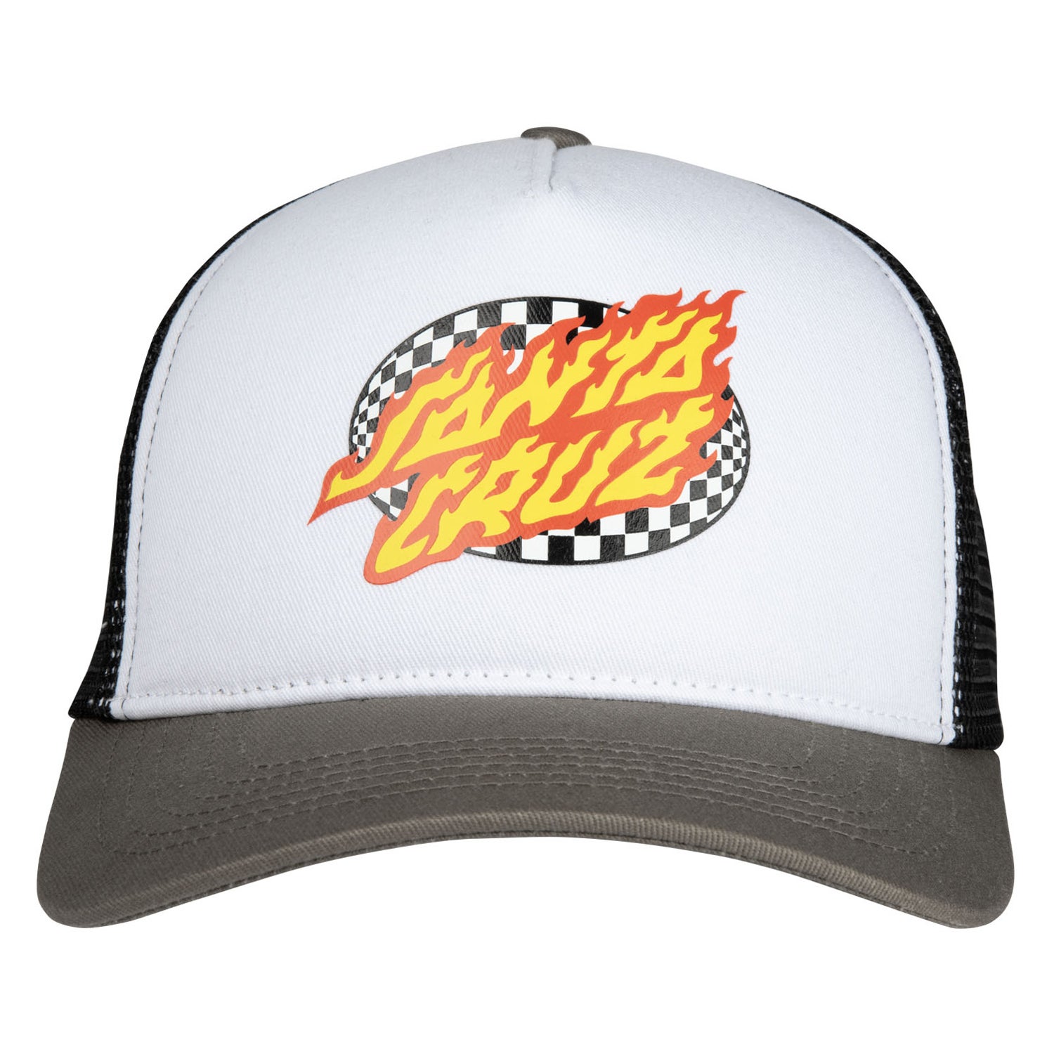 Oval Check Flame Meshback