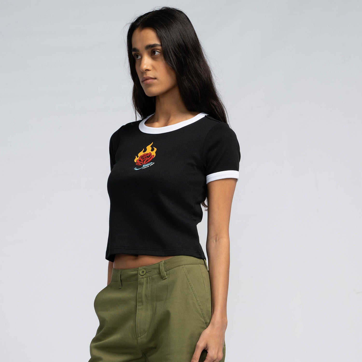 Lucky Rose Ringer T-Shirt