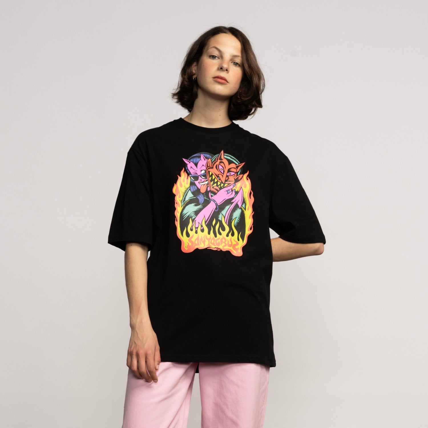 Delfino Devil Front Oversized T-Shirt