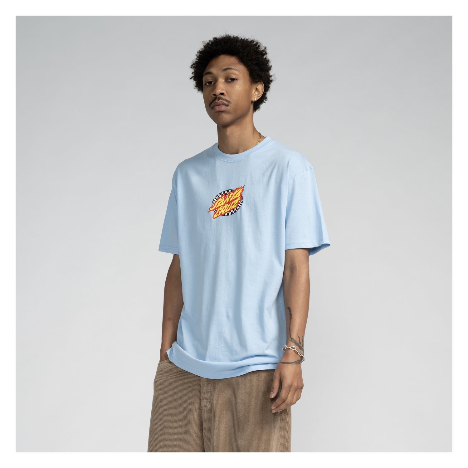 Oval Check Flame Front T-Shirt