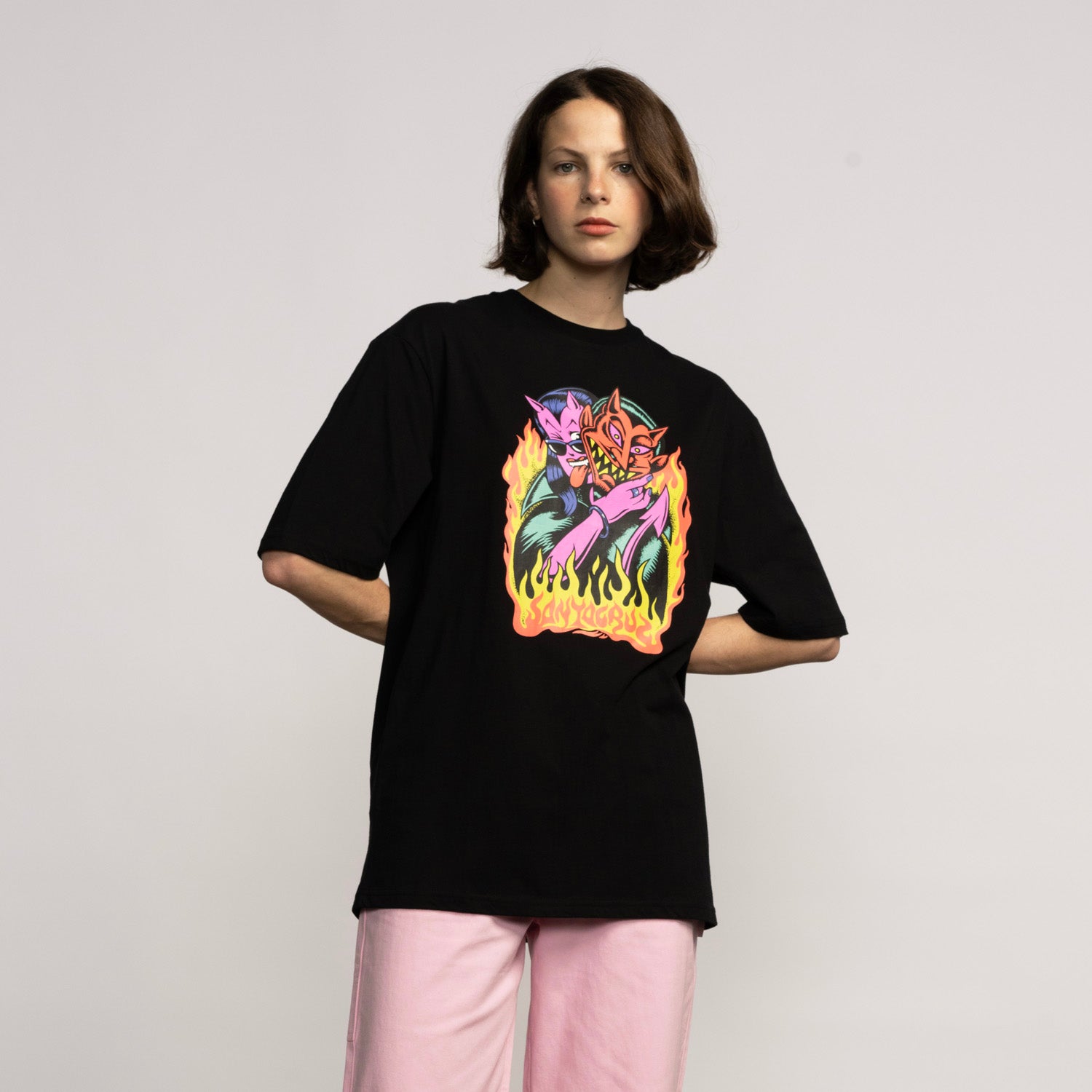 Delfino Devil Front Oversized T-Shirt