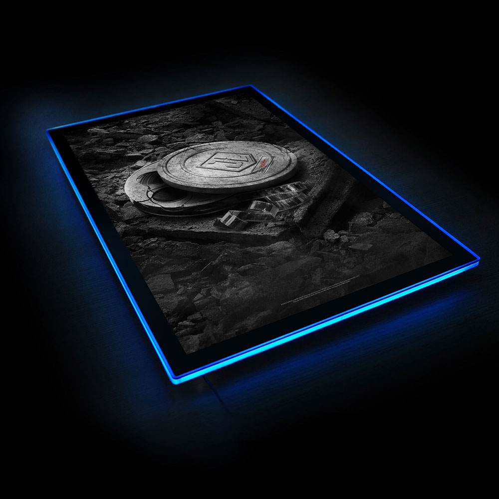 Zack Snyder’s Justice League B&W Film Can LED Poster Sign (Large)