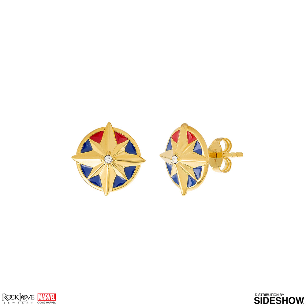 Captain Marvel Star Stud Earrings