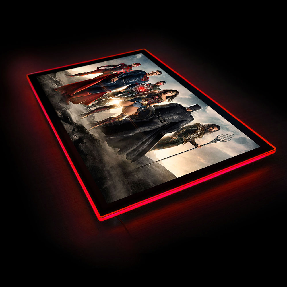 Justice League of America Movie Poster LED Poster Sign (Large)