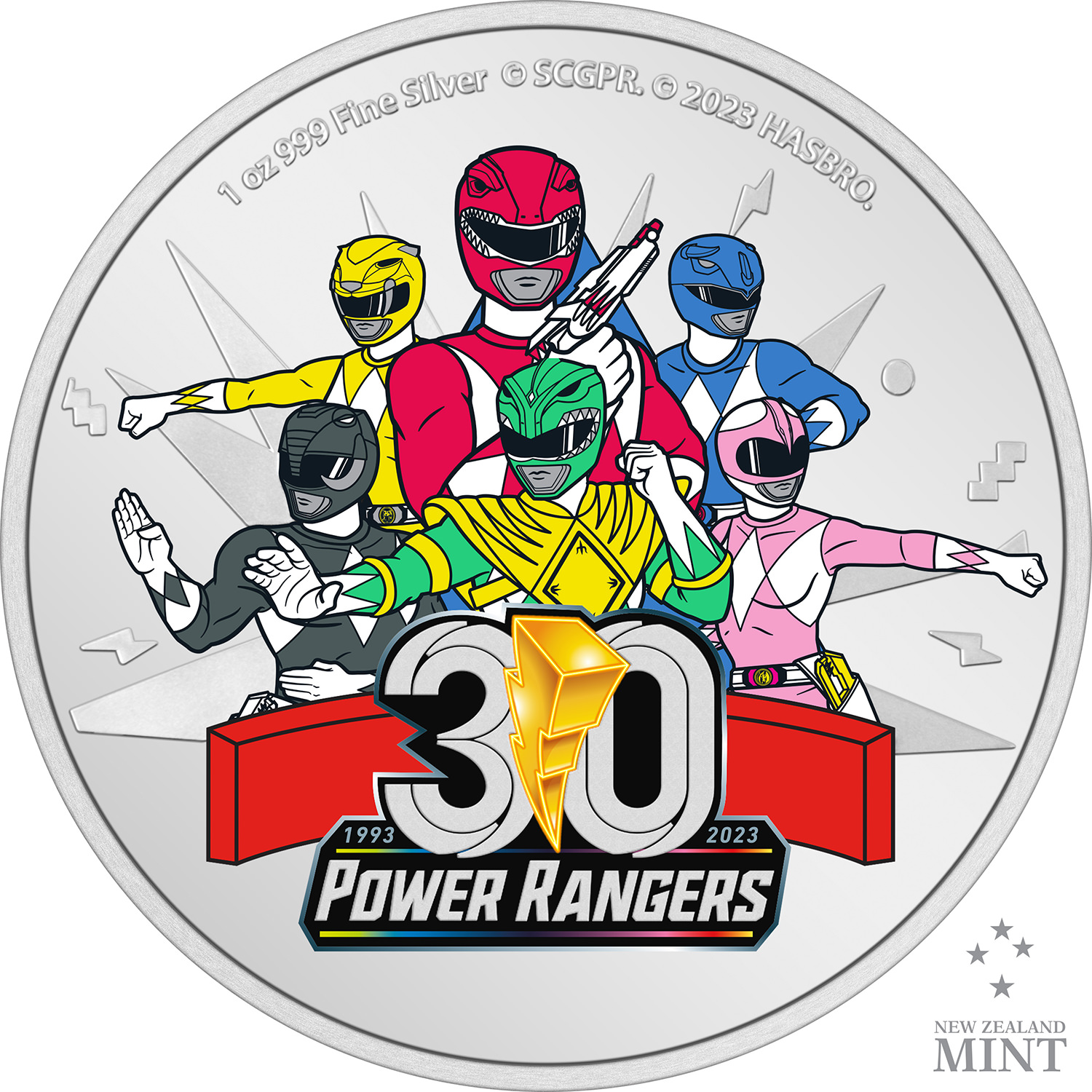 Power Rangers 30th Anniversary 1oz Silver Coin